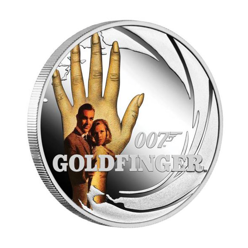 James Bond Goldfinger 2021 1/2oz Silver Proof Coloured Coin
