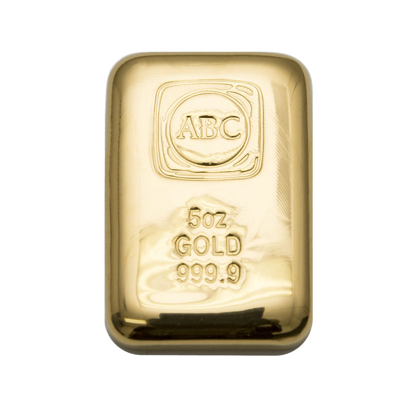 5oz gold cast bar